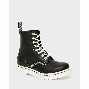 Dr Martens 1460 Pascal Virginia Up - Cierne Cizmy Damske, DR0207